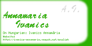 annamaria ivanics business card